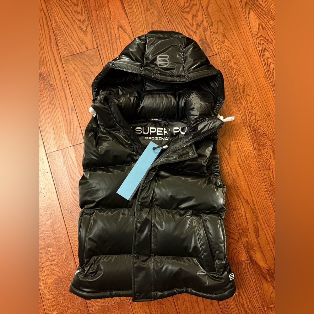 NWT ARTIZIA LIQUID SHINE SUPERPUFF VEST — BLACK - Picture 3 of 6